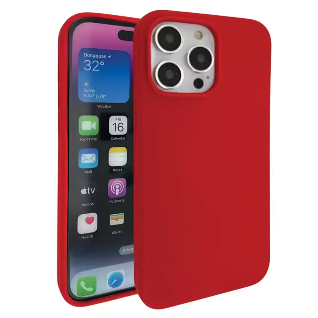 iPhone 13 Pro Max/iPhone 12 Pro Max Soft Touch Case Red